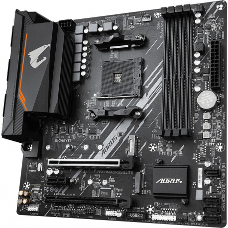 Gigabyte B550M AORUS ELITE - 1.0 - motherboard - micro ATX - Socket AM4 - AMD B550 - 2
