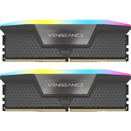CORSAIR Vengeance RGB - DDR5 - kit - 32 GB: 2 x 16 GB - DIMM 288-pin - 6000 MHz / PC5-48000 - CL30 - 1.4 V - cool grey - 0