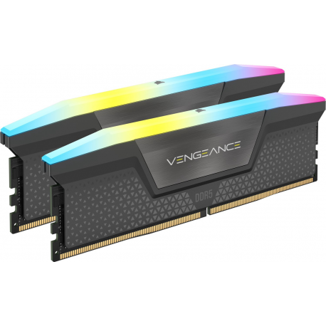 CORSAIR Vengeance RGB - DDR5 - kit - 32 GB: 2 x 16 GB - DIMM 288-pin - 6000 MHz / PC5-48000 - CL30 - 1.4 V - cool grey - 2