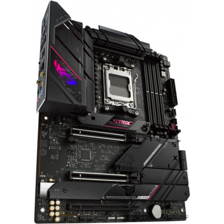 ASUS ROG Strix B650E-E Gaming WiFi - Motherboard - ATX - Socket AM5 - AMD B650 Chipset - USB 3.2 Gen 1, USB 3.2 Gen 2, USB-C 3.2 Gen2, USB-C 3.2 Gen 2x2 - 2.5 Gigabit LAN, Wi-Fi 6, Bluetooth - onboard graphics (CPU required) - HD Audio (8-channel) - 2