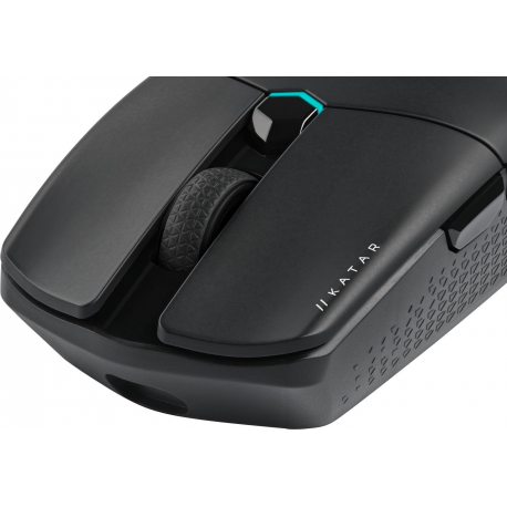 CORSAIR Gaming KATAR ELITE - Mouse - optical - 6 buttons - wireless, wired - Bluetooth, 2.4 GHz, USB-C - USB wireless receiver - 1