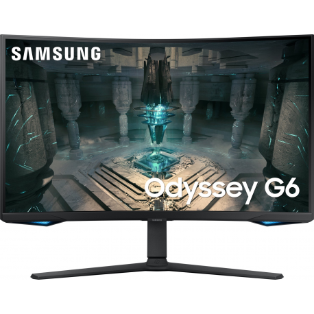 Samsung Odyssey G6 S32BG650EU - G65B Series - LCD monitor - Smart - gaming - curved - 32" - 2560 x 1440 QHD @ 240 Hz - VA - 350 cd/m² - 2500:1 - DisplayHDR 600 - 1 ms - 2xHDMI, DisplayPort - speakers - black - 0