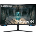 Samsung Odyssey G6 S32BG650EU - G65B Series - LCD monitor - Smart - gaming - curved - 32" - 2560 x 1440 QHD @ 240 Hz - VA - 350 cd/m² - 2500:1 - DisplayHDR 600 - 1 ms - 2xHDMI, DisplayPort - speakers - black