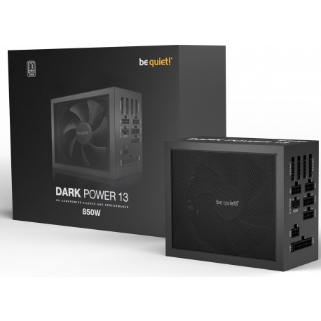 be quiet! Dark Power 13 - Power supply (internal) - ATX12V 3.0 /  EPS12V 2.92 - 80 PLUS Titanium - AC 100-240 V - 850 Watt - active PFC - black - 0