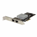 StarTech.com Dual Port 10G PCIe Network Adapter Card - Intel-X550AT 10GBASE-T PCI Express 10GbE Multi Gigabit Ethernet 5 Speed NIC 2port - Network adapter - PCIe 3.0 x4 low profile - 10Gb Ethernet x 2 - black
