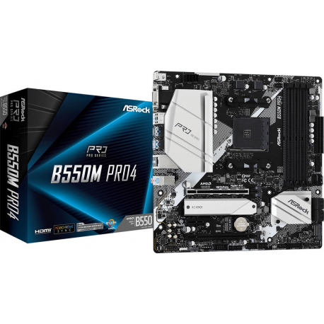MB AMD B550 SAM4 MATX/B550M PRO4 ASROCK - 4