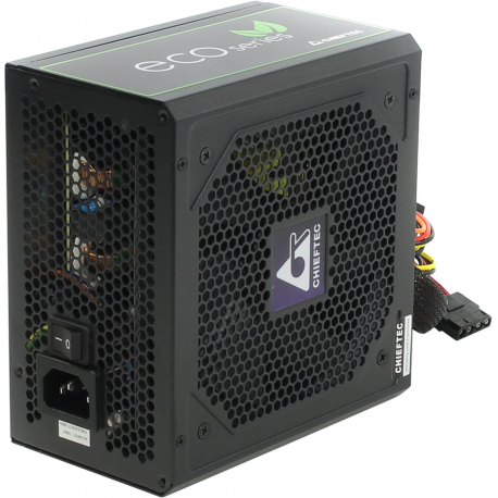 Chieftec ECO Series GPE-500S - Power supply (internal) - ATX12V 2.3 - AC 230 V - 500 Watt - active PFC - 2