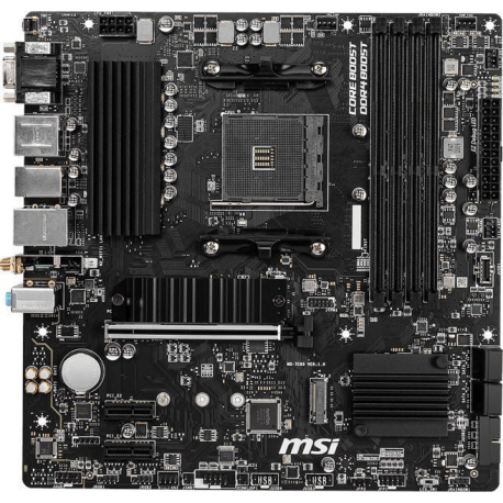 MSI B550M PRO-VDH - Motherboard - micro ATX - Socket AM4 - AMD B550 Chipset - USB-C Gen1, USB 3.2 Gen 1 - Gigabit LAN - onboard graphics (CPU required) - HD Audio (8-channel) - 0