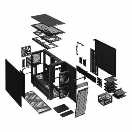 Fractal Design Define 7 - Tower - extended ATX - no power supply (ATX) - black - USB/Audio - 32