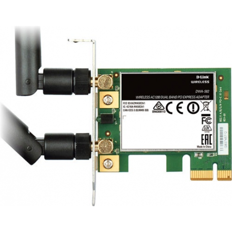 D-Link Wireless AC1200 DWA-582 - Network adapter - PCIe low profile - 802.11ac - 2