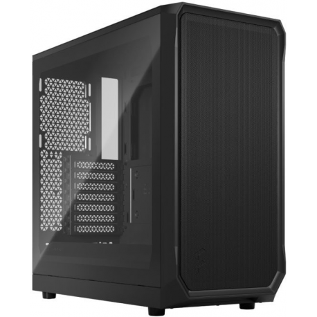 Fractal Design Focus 2 RGB - Tower - ATX - windowed side panel (tempered glass) - no power supply (ATX) - black TG clear tint - USB/Audio - 0