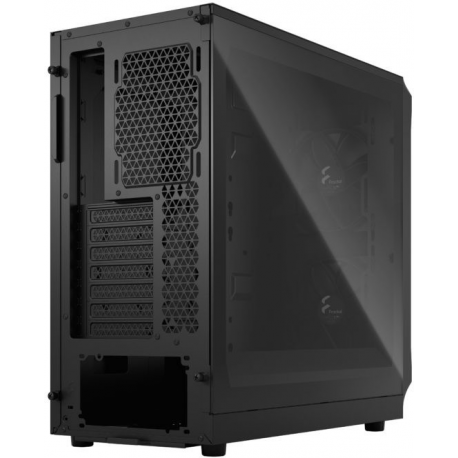Fractal Design Focus 2 RGB - Tower - ATX - windowed side panel (tempered glass) - no power supply (ATX) - black TG clear tint - USB/Audio - 1