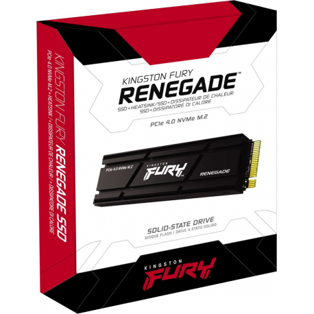 Kingston FURY Renegade - SSD - 4 TB - internal - M.2 2280 - PCIe 4.0 x4 (NVMe) - integrated heatsink - 4