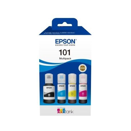 Epson 101 Multipack - 4-pack - black, yellow, cyan, magenta - original - ink tank - for Epson L4160, L4260, L4266, L6190, L6260, L6270, L6276, L6290; EcoTank L14150, L4260, L6270 - 0
