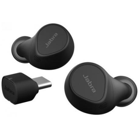 Jabra Evolve2 Buds MS - True wireless earphones with mic - in-ear - Bluetooth - active noise cancelling - USB-C via Bluetooth adapter - noise isolating - black - 2