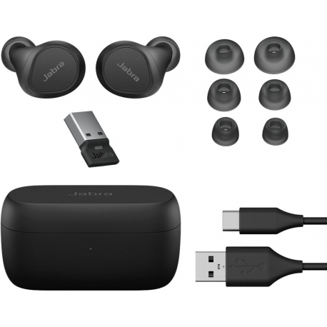 Jabra Evolve2 Buds MS - true wireless earphones with mic - USB-A via Bluetooth adapter - 8