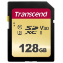 Transcend 500S - Flash memory card - 128 GB - Video Class V30 / UHS-I U3 / Class10 - SDXC UHS-I