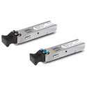 PLANET MGB-Series MGB-LA20 - SFP (mini-GBIC) transceiver module - GigE - 1000Base-BX - LC single-mode - up to 20 km - 1310 (TX) / 1550 (RX) nm