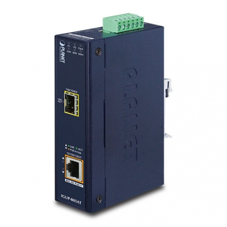 PLANET IGUP-805AT - Fibre media converter - GigE - 10Base-T, 100Base-TX, 1000Base-T, 1000Base-X, 100Base-X - SFP (mini-GBIC)  /  RJ-45 - 0