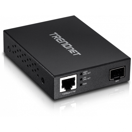 TRENDnet TFC-PGSFP - Media converter - GigE - 1000Base-LX, 1000Base-SX, 1000Base-T - RJ-45 / SFP (mini-GBIC) - 0