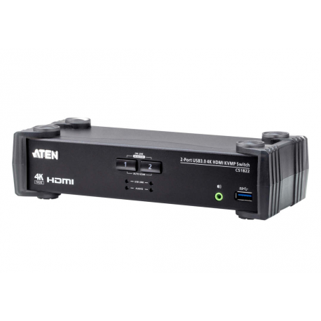 ATEN CS1822 KVMP Switch - KVM  /  audio  /  USB switch - 2 x KVM  /  audio  /  USB - 1 local user - desktop - 0