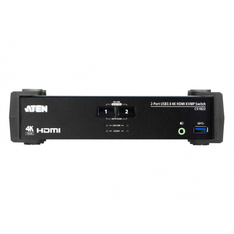 ATEN CS1822 KVMP Switch - KVM  /  audio  /  USB switch - 2 x KVM  /  audio  /  USB - 1 local user - desktop - 2