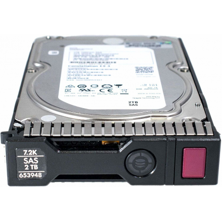 HPE Midline - Hard drive - 2 TB - hot-swap - 3.5" LFF - SAS 6Gb / s - 7200 rpm - with HP SmartDrive carrier - 1