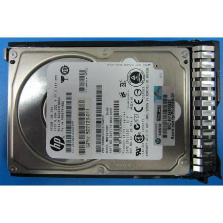HPE Dual Port Enterprise - Hard drive - 450 GB - 2.5" SFF - 10000 rpm - with HP SmartDrive carrier - 0