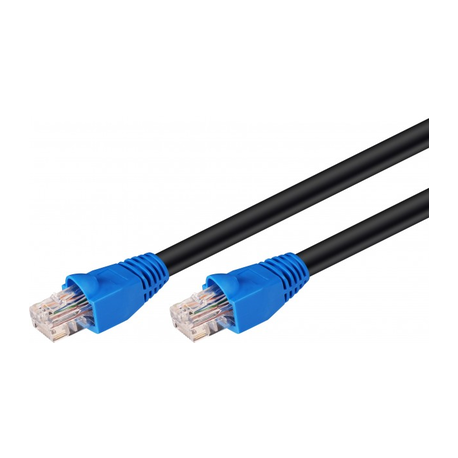 MicroConnect - Network cable - RJ-45 (M) to RJ-45 (M) - 60 m - UTP - CAT 6 - outdoor, solid - black, blue - 0