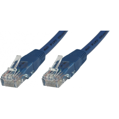 MicroConnect - Network cable - RJ-45 (M) to RJ-45 (M) - 25 cm - 6 mm - UTP - CAT 6 - round, snagless, stranded - blue - 0