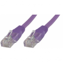 MicroConnect - Network cable - RJ-45 (M) to RJ-45 (M) - 25 cm - 6 mm - UTP - CAT 6 - round, snagless, stranded - purple