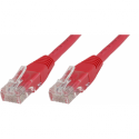 MicroConnect - Network cable - RJ-45 (M) to RJ-45 (M) - 25 cm - 6 mm - UTP - CAT 6 - round, snagless, stranded - red