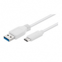 MicroConnect - USB cable - USB Type A (M) to USB-C (M) - USB 3.1 - 1 m - molded - white