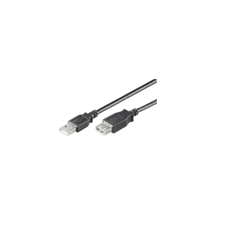 MicroConnect USB 2.0 - USB extension cable - USB (F) to USB (M) - USB 2.0 - 10 cm - black - 0
