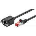 MicroConnect - Network extension cable - RJ-45 (M) to RJ-45 (F) - 1 m - 6 mm - foiled unshielded twisted pair (F/UTP) - CAT 6 - molded, stranded - black