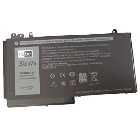 Dell Primary - Laptop battery - lithium - 3-cell - 38 Wh - for Latitude 3150, 3160, E5450 - 0