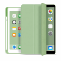 eSTUFF Pencil case - Screen cover for tablet - polyurethane leather, thermoplastic polyurethane (TPU) - light green - 9.7" - for Apple 9.7-inch iPad (5th generation, 6th generation)
