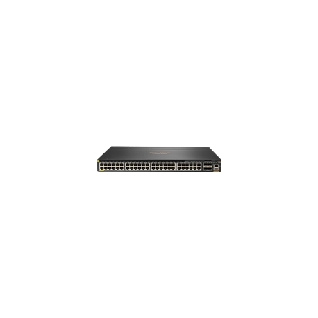HPE Aruba 6300M - Switch - L3 - Managed - 48 x 10/100/1000 (PoE+) + 4 x 1 Gigabit / 10 Gigabit / 25 Gigabit / 50 Gigabit SFP56 (uplink / stacking) - front and side to back - rack-mountable - PoE+ (1440 W) - 0
