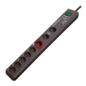 brennenstuhl Secure-Tec 19.500A - Surge protector - 3500 Watt - output connectors: 8 - anthracite