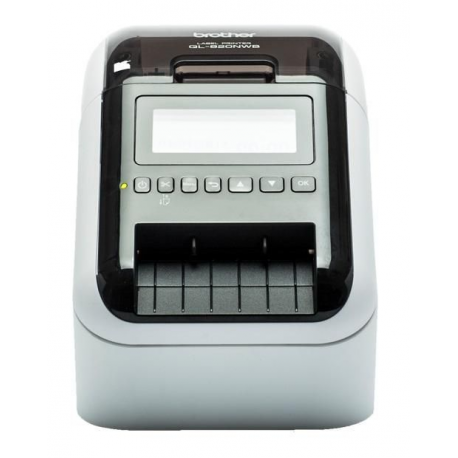 Brother QL-820NWBc - Label printer - two-colour (monochrome) - direct thermal - Roll (6.2 cm) - 300 x 600 dpi - up to 110 labels / min - USB, LAN, Wi-Fi(n), Bluetooth 5.2 - cutter - black, glossy white - 0