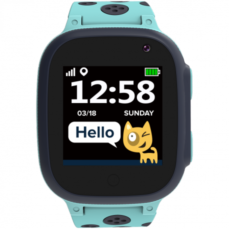 Canyon Kids Sandy KW-34 - Smart watch with strap - silicone - display 1.44" - 32 MB - Bluetooth - 0.08 Megapixel camera - 42 g - blue / grey - 0