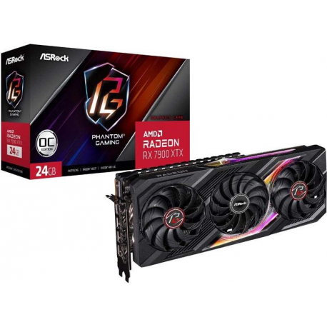 ASRock Phantom Gaming Radeon RX 7900 XTX 24GB - OC Edition - graphics card - Radeon RX 7900 XTX - 24 GB GDDR6 - PCIe 4.0 x16 - HDMI, 3 x DisplayPort - box - 0