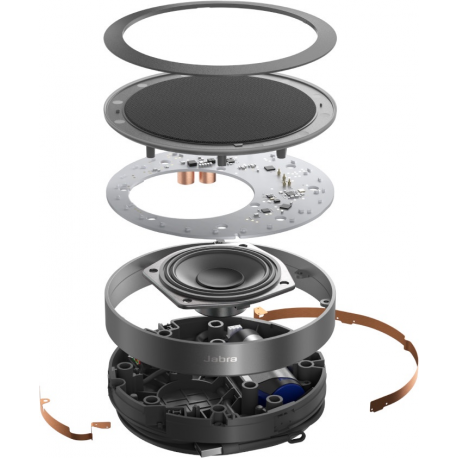 Jabra Speak2 75 MS - Speakerphone hands-free - Bluetooth - wireless - USB-C, USB-A - dark grey - Certified for Microsoft Teams Rooms, Optimised for Microsoft Teams, Microsoft Swift Pair Certified - 3