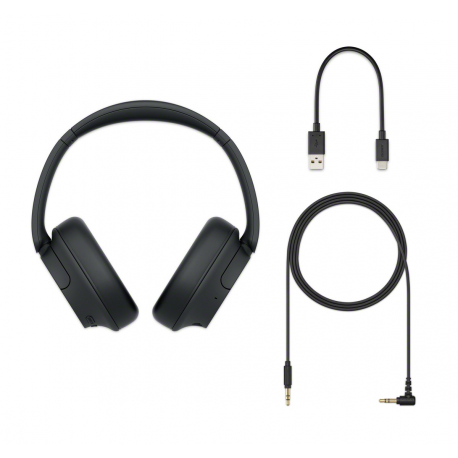 Sony WH-CH720N - Headphones with mic - full size - Bluetooth - wireless, wired - active noise cancelling - 3.5 mm jack - black - 4