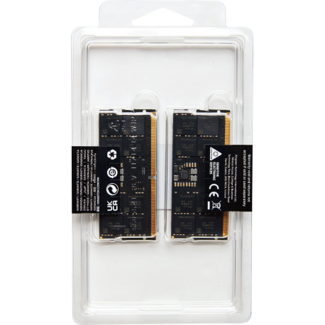 Kingston FURY Impact - DDR5 - kit - 32 GB: 2 x 16 GB - SO-DIMM 262-pin - 5600 MHz / PC5-44800 - CL40 - 1.1 V - unbuffered - on-die ECC - 3