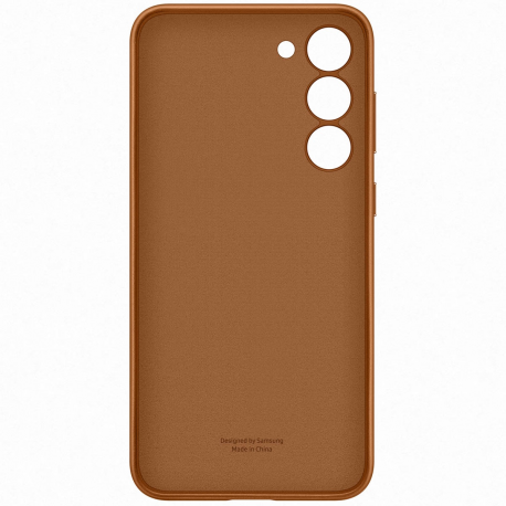 Samsung EF-VS916 - Back cover for mobile phone - genuine leather - camel - for Galaxy S23+ - 2