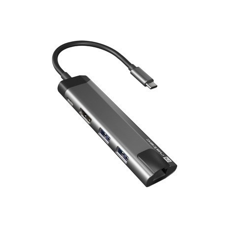 Natec Fowler GO - Docking station - USB-C - HDMI - 1GbE - 7
