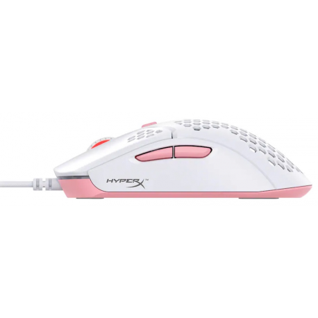 HyperX Pulsefire Haste - Mouse - optical - 6 buttons - wired - USB 2.0 - white / pink - for Xbox One, Xbox One S, Xbox One S All-Digital Edition, Xbox One X, Xbox Series S, Xbox Series X; Sony PlayStation 4, Sony PlayStation 5 - 1
