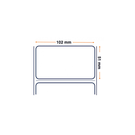 Zebra Z-Ultimate 3000T White - Polyester - glossy - permanent acrylic adhesive - top coated - perforated - 128 micron - white - 102 x 51 mm 18744 label(s) (12 roll(s) x 1562) labels - 0