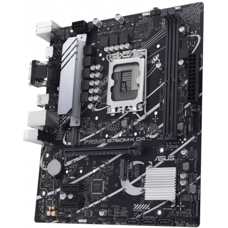 ASUS PRIME B760M-K D4 - Motherboard - micro ATX - LGA1700 Socket - B760 Chipset - USB 3.2 Gen 1 - 2.5 Gigabit LAN - onboard graphics (CPU required) - HD Audio (8-channel) - 3